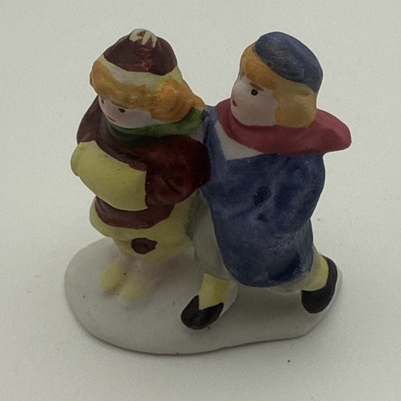 Lemax Christmas Village Accessories Lot Of 8 Santa, Sledding, Snowman Winter - Picture 10 of 14